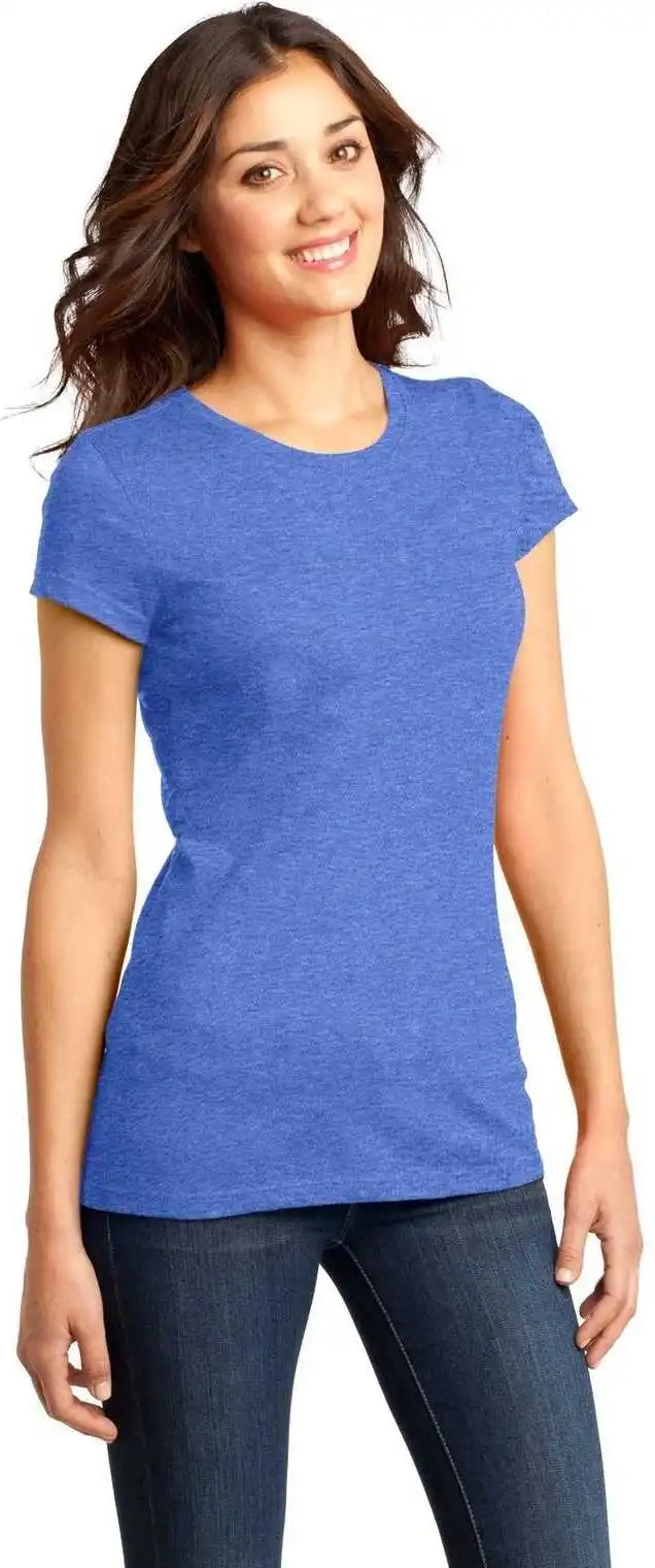 District Dt6001 Women’s Fitted Very Important Tee - Royal Frost