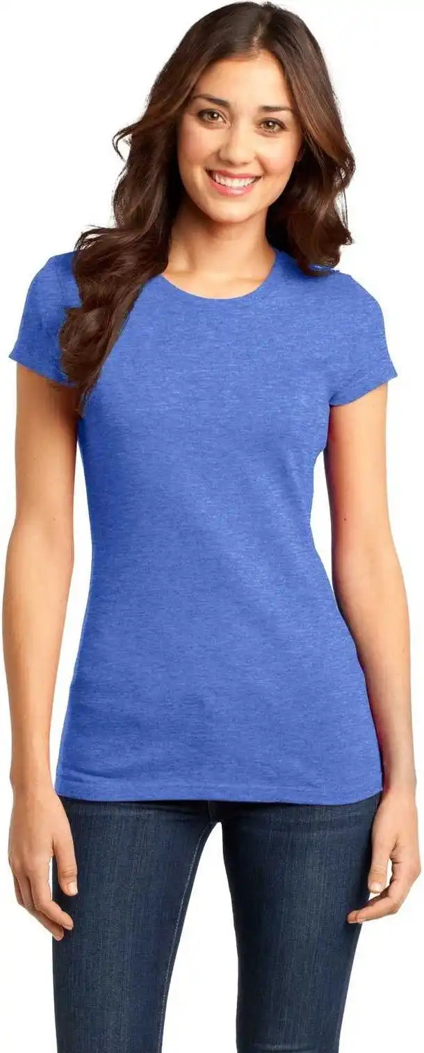 District Dt6001 Women’s Fitted Very Important Tee - Royal Frost
