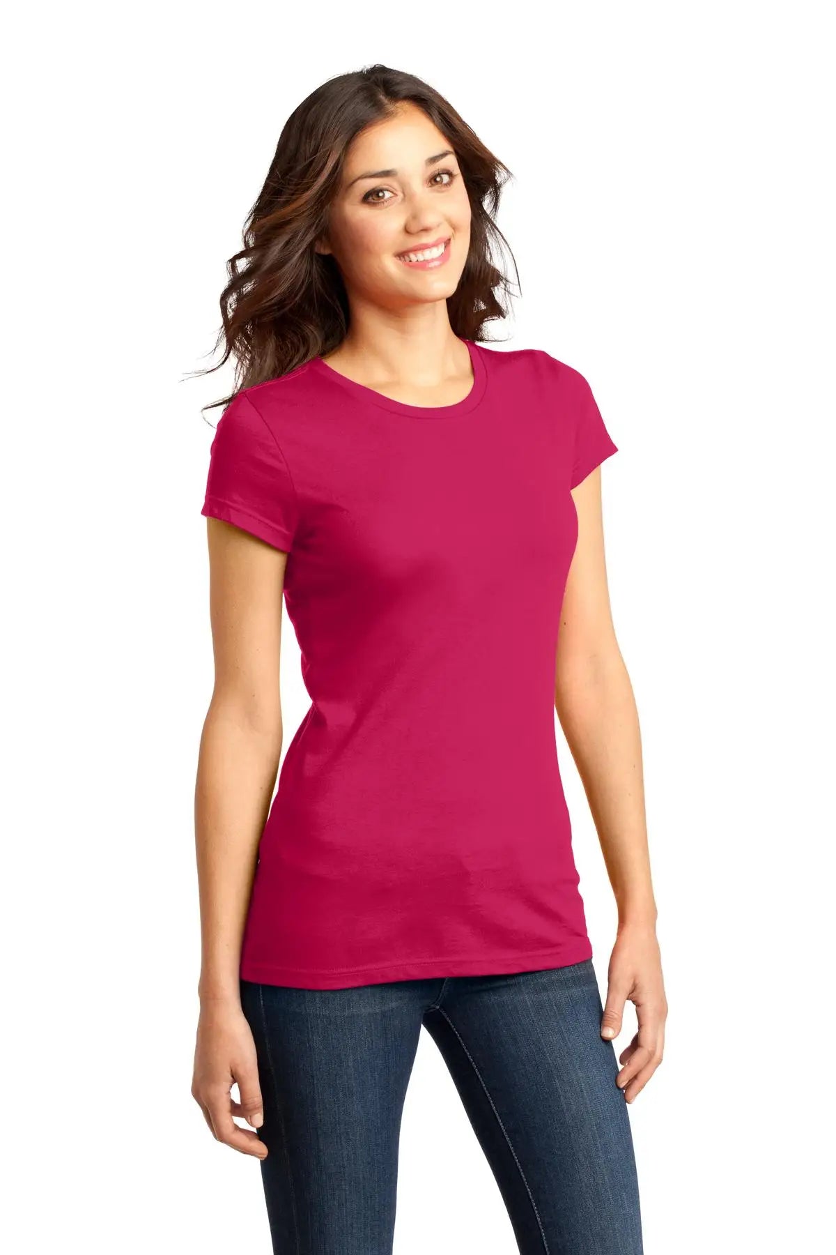 District Dt6001 Women’s Fitted Very Important Tee - Watermelon