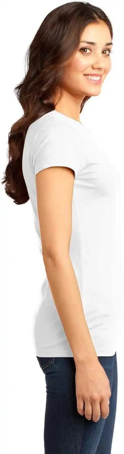 District Dt6001 Women’s Fitted Very Important Tee - White