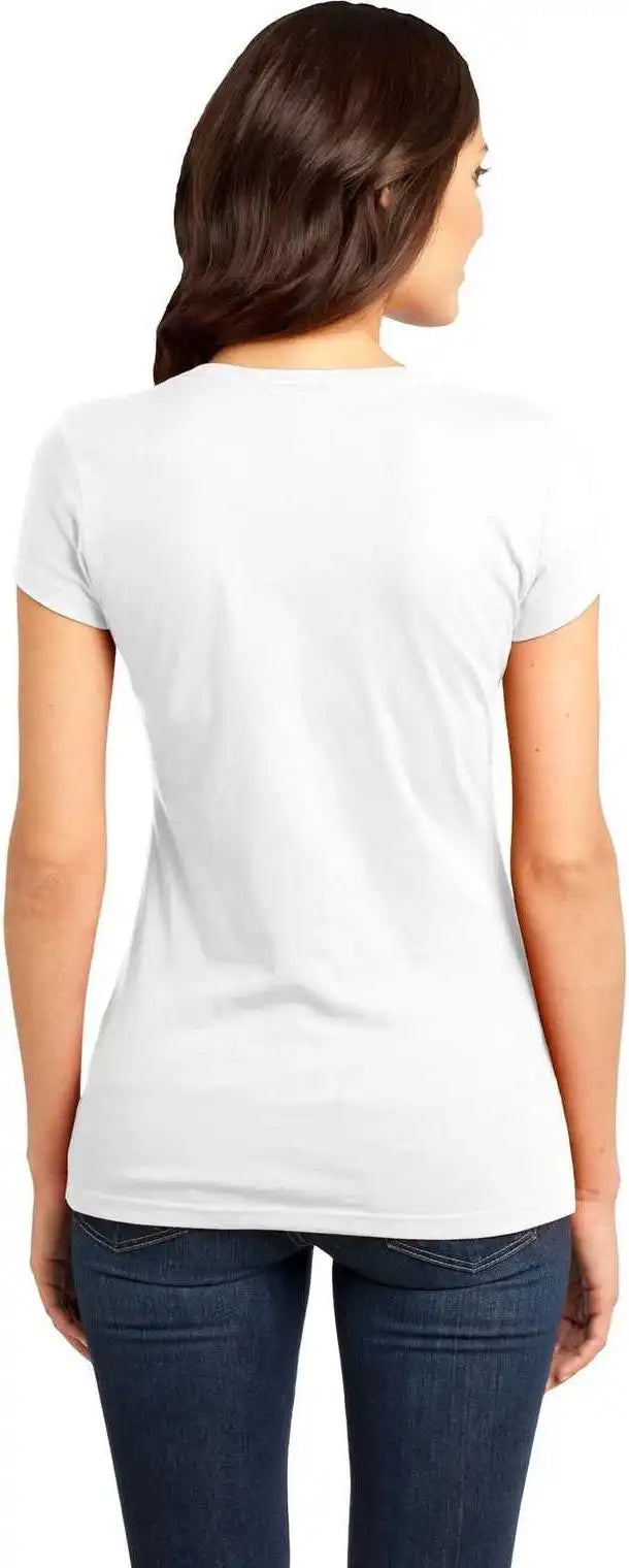 District Dt6001 Women’s Fitted Very Important Tee - White