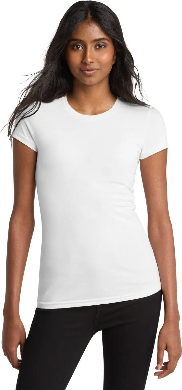 District Dt6001 Women’s Fitted Very Important Tee - White - Ladies Xs