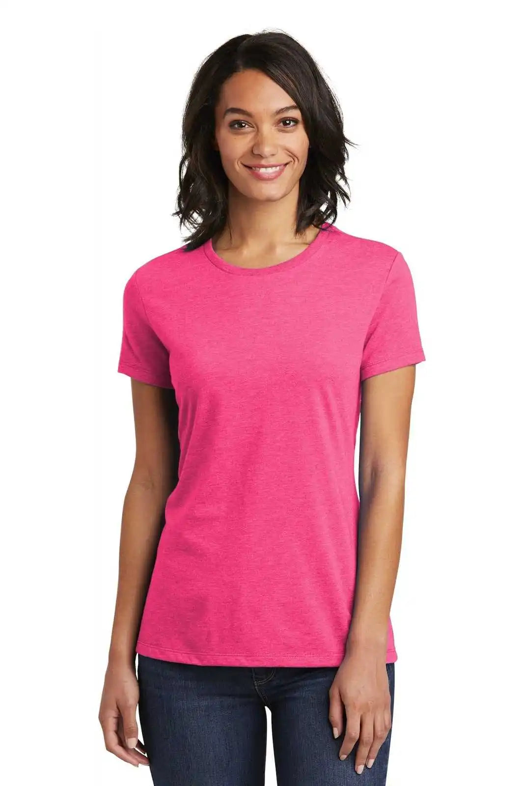 District Dt6002 Women’s Very Important Tee - Fuchsia Frost