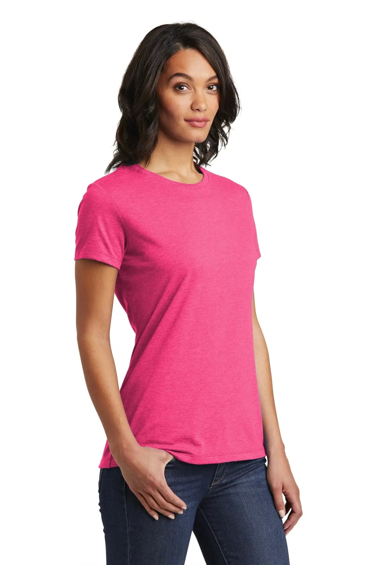 District Dt6002 Women’s Very Important Tee - Fuchsia Frost