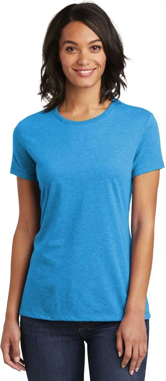 District Dt6002 Women’s Very Important Tee - Heathered Bright Turquoise