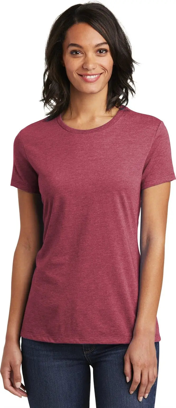 District Dt6002 Women’s Very Important Tee - Heathered Cardinal - Ladies Xs