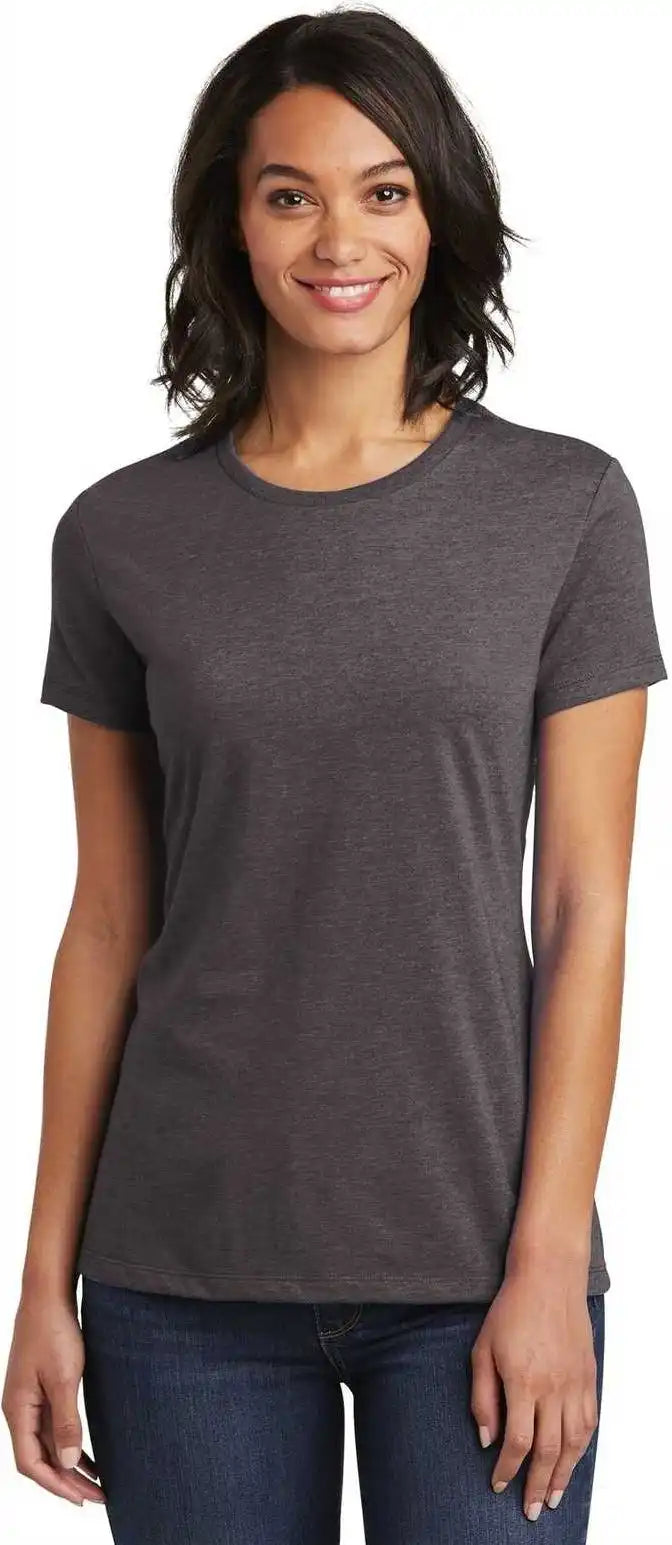 District Dt6002 Women’s Very Important Tee Heathered Charcoal
