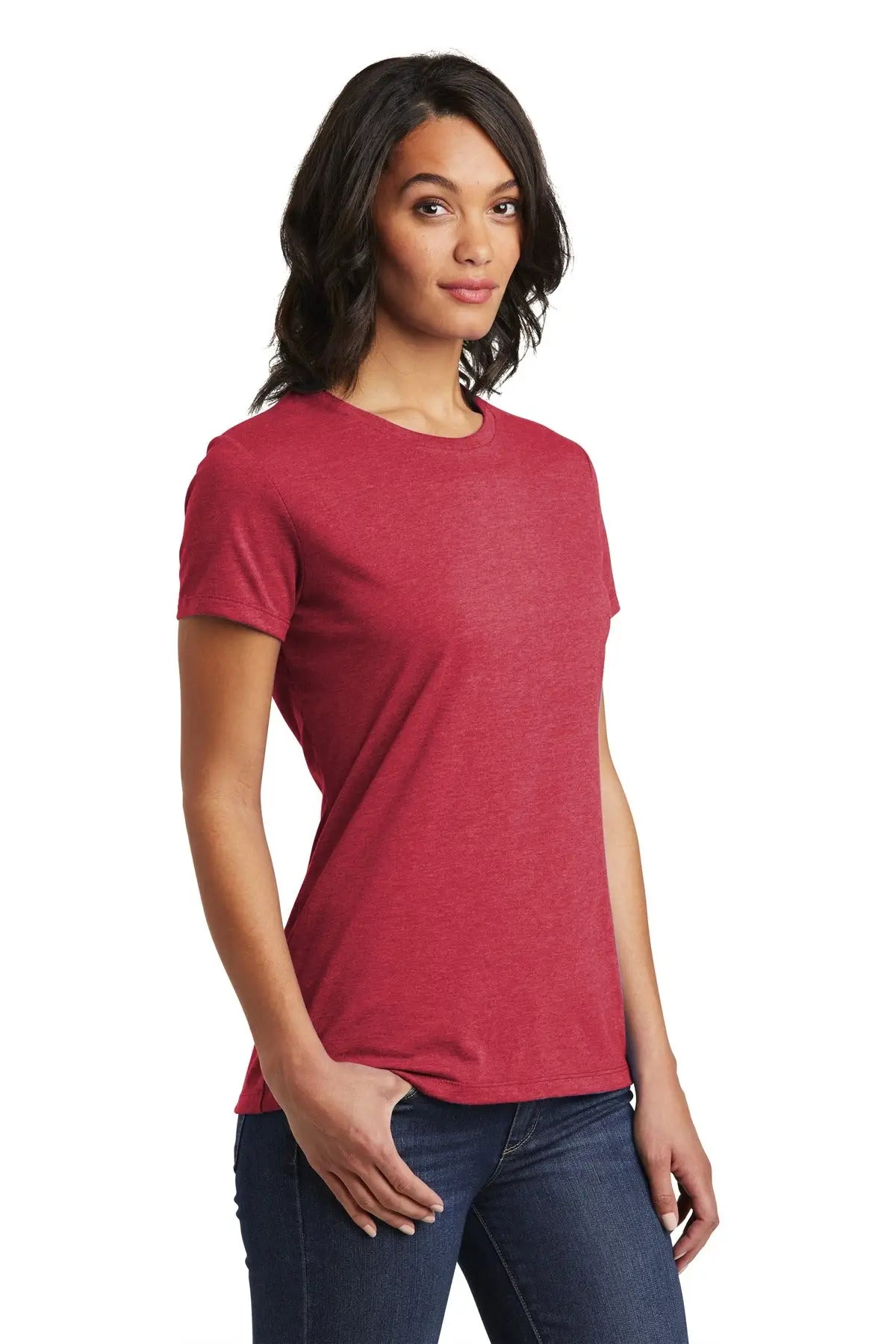 District Dt6002 Women’s Very Important Tee - Heathered Red