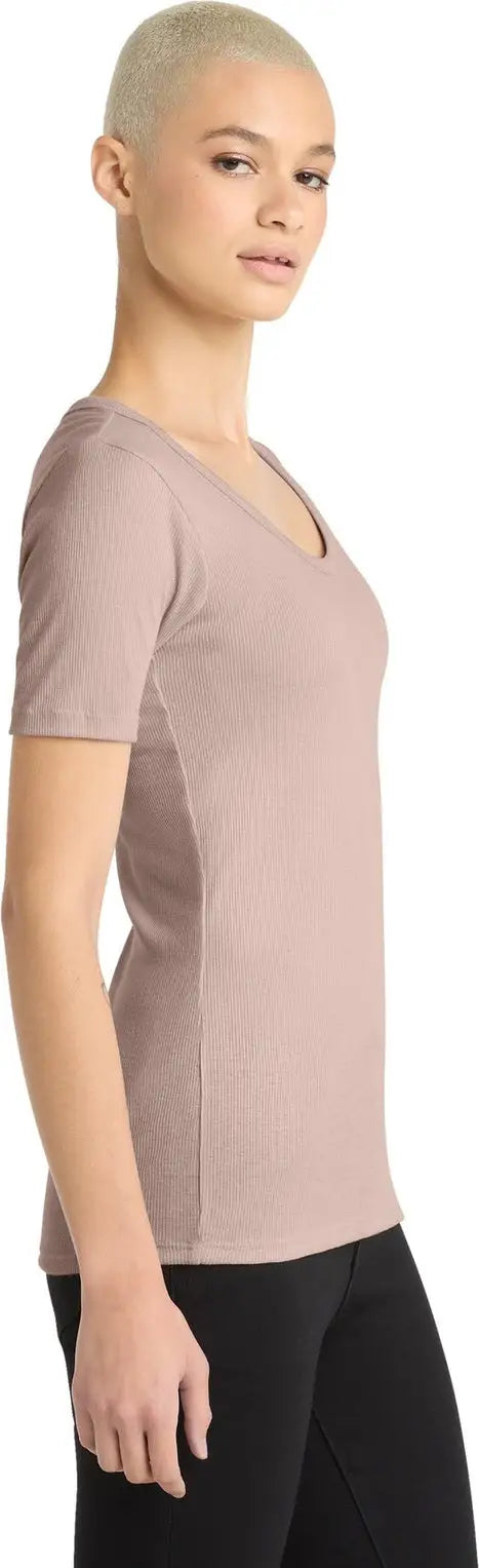 District Dt6020 Women’s V.i.t. Rib Scoop Neck Tee - Smokey Iris
