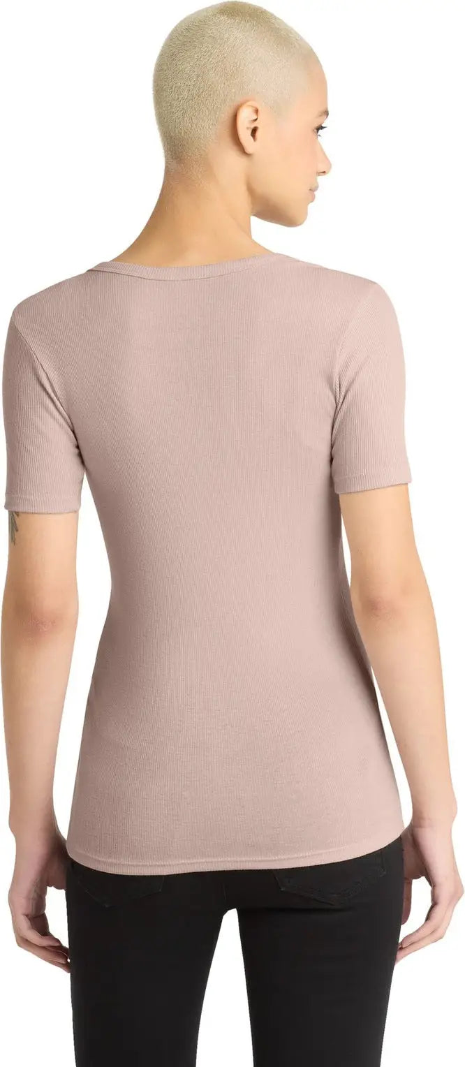 District Dt6020 Women’s V.i.t. Rib Scoop Neck Tee - Smokey Iris