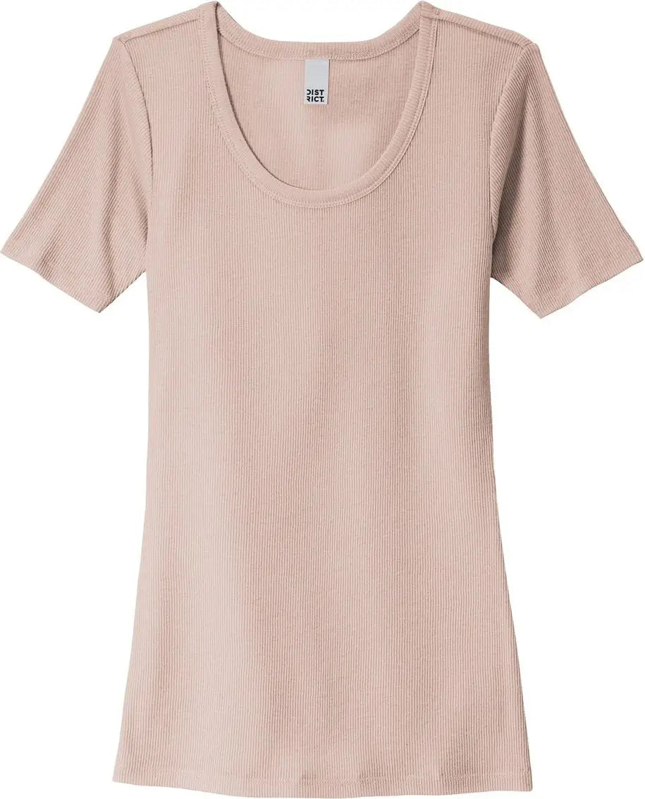 District Dt6020 Women’s V.i.t. Rib Scoop Neck Tee - Smokey Iris