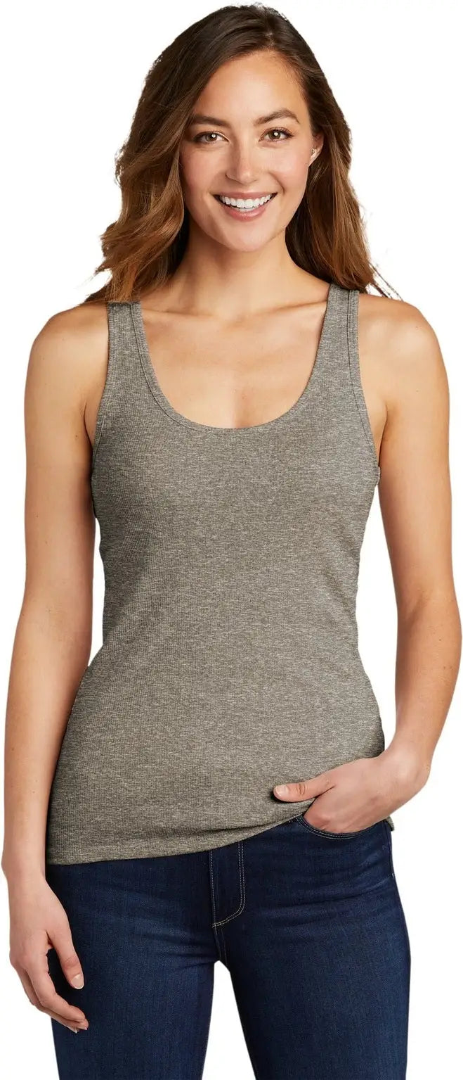 District Dt6021 Women’s V.i.t. Rib Tank - Gray Frost