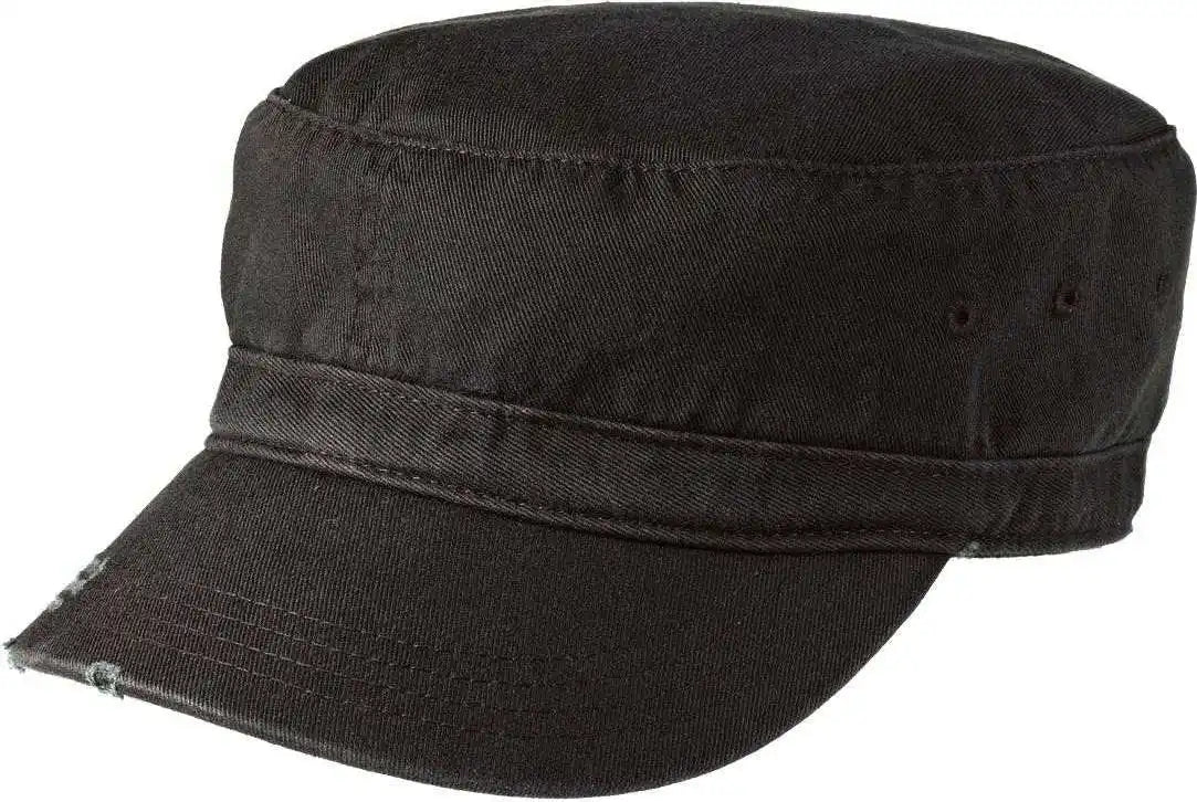 District Dt605 Distressed Military Hat Black / one Size Fits Most