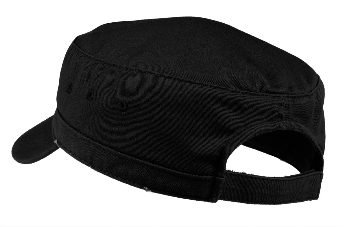 District Dt605 Distressed Military Hat - Black / one Size Fits Most