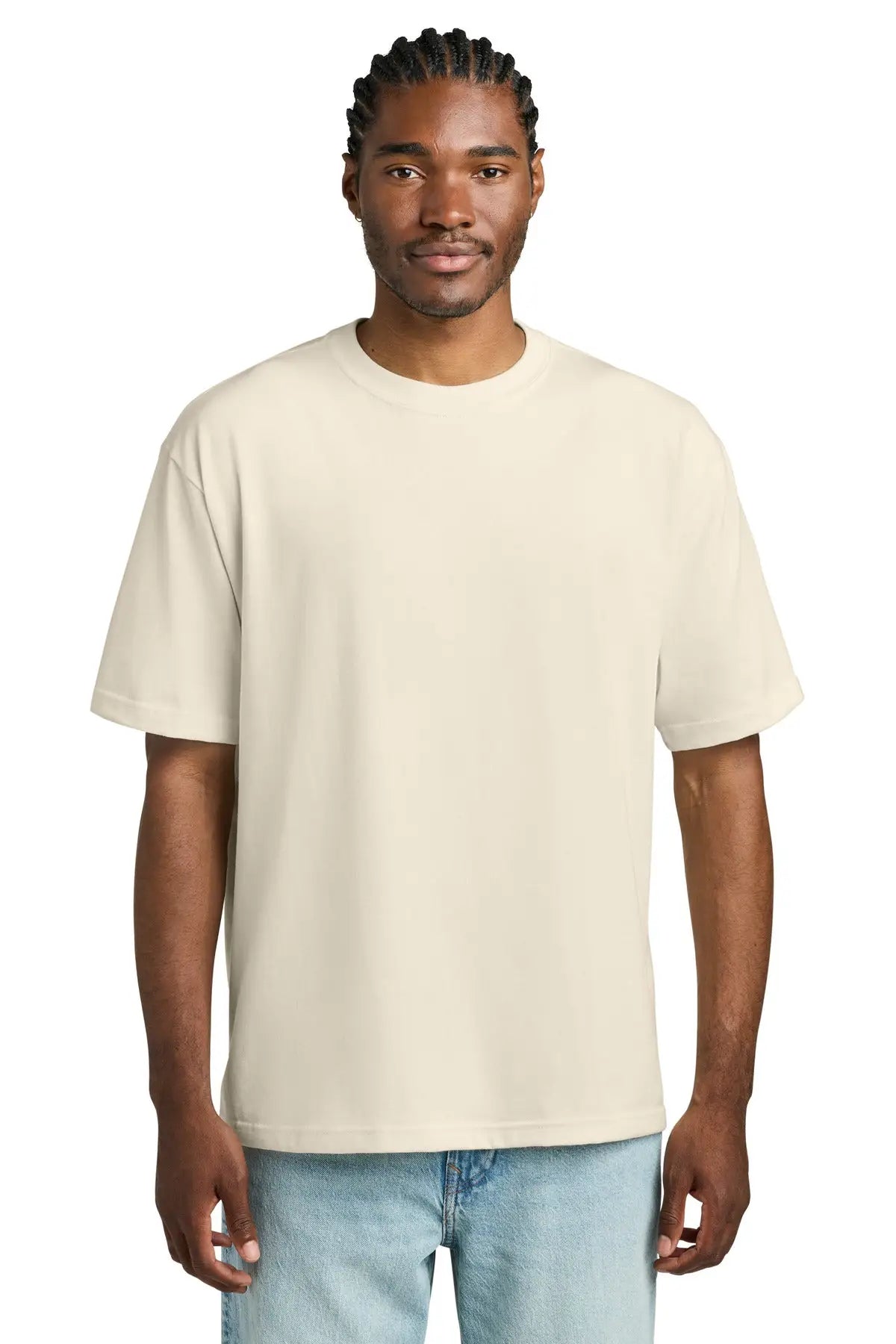 District Dt6065 Heavyweight Very Important Tee - Griege
