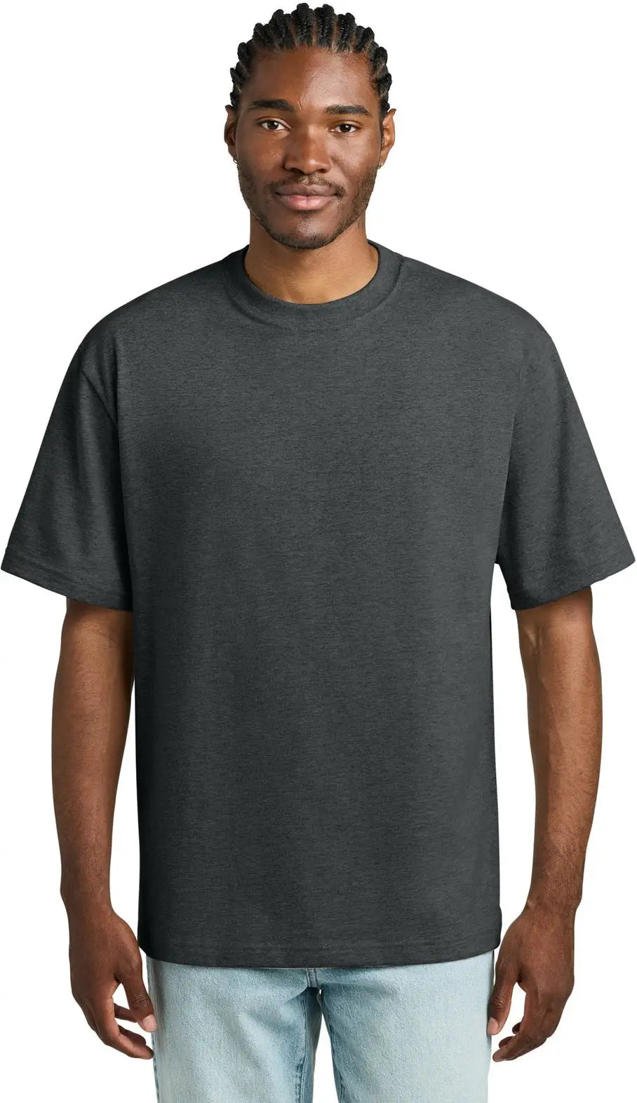District Dt6065 Heavyweight Very Important Tee - Heathered Charcoal - Adult Xs