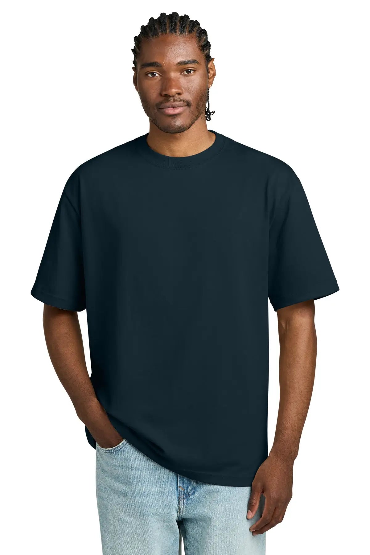 District Dt6065 Heavyweight Very Important Tee - Navy Blue - Adult Xs
