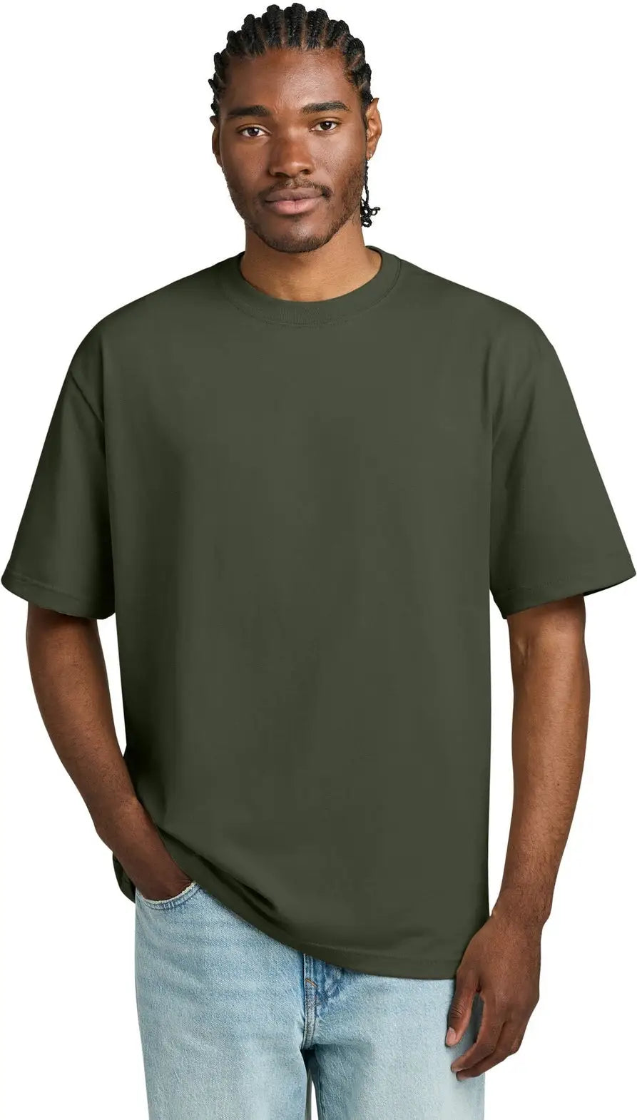 District Dt6065 Heavyweight Very Important Tee - Olive - Adult Xs