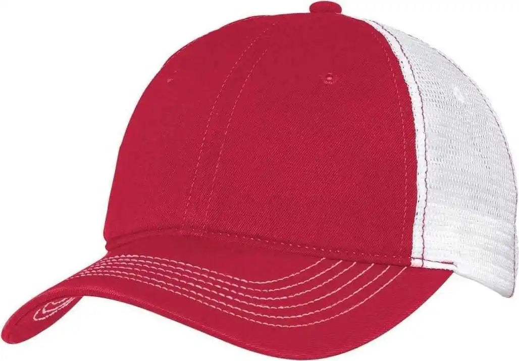 District Dt607 Mesh Back Cap - Red White - one Size Fits Most