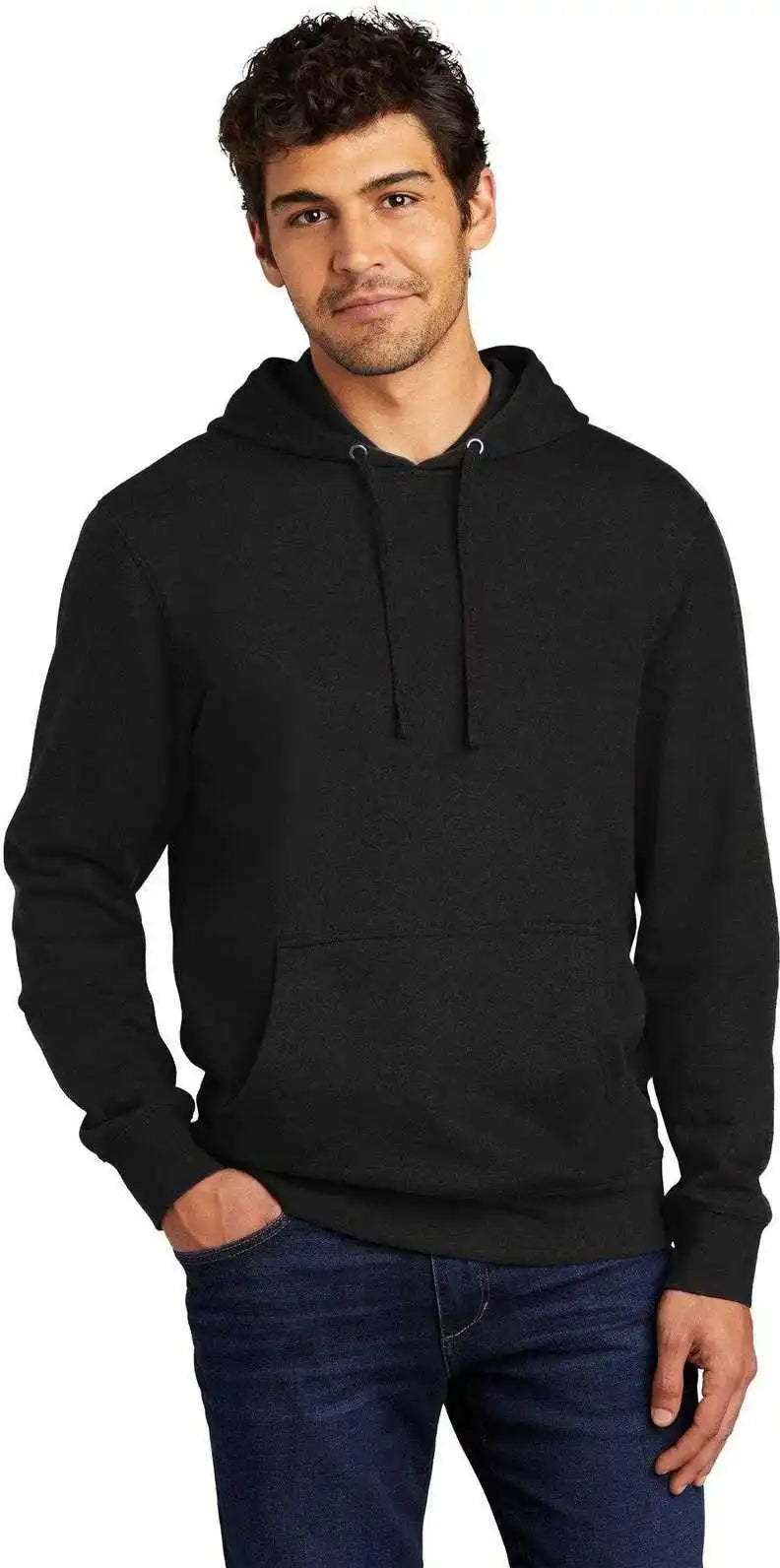 District Dt6100 V.i.t.fleece Hoodie Black