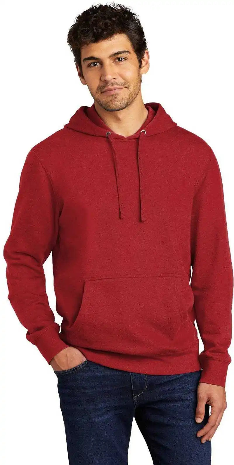 District Dt6100 V.i.t.fleece Hoodie Classic Red