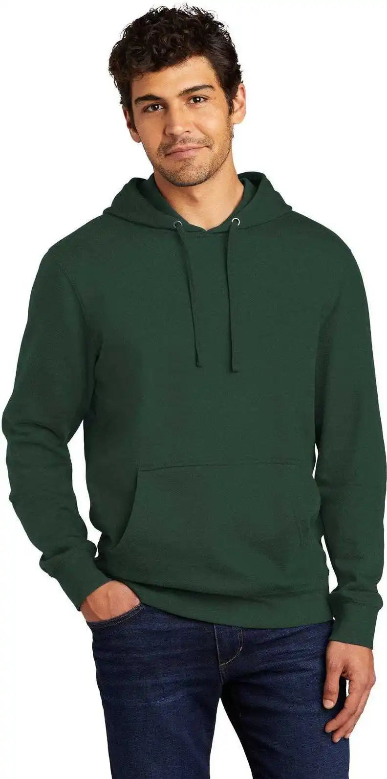 District Dt6100 V.i.t.fleece Hoodie - Forest Green