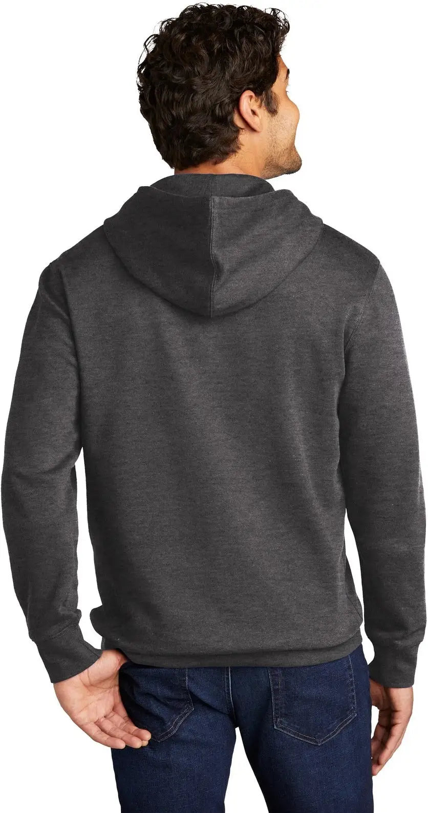 District Dt6100 V.i.t. Fleece Hoodie - Heathered Charcoal