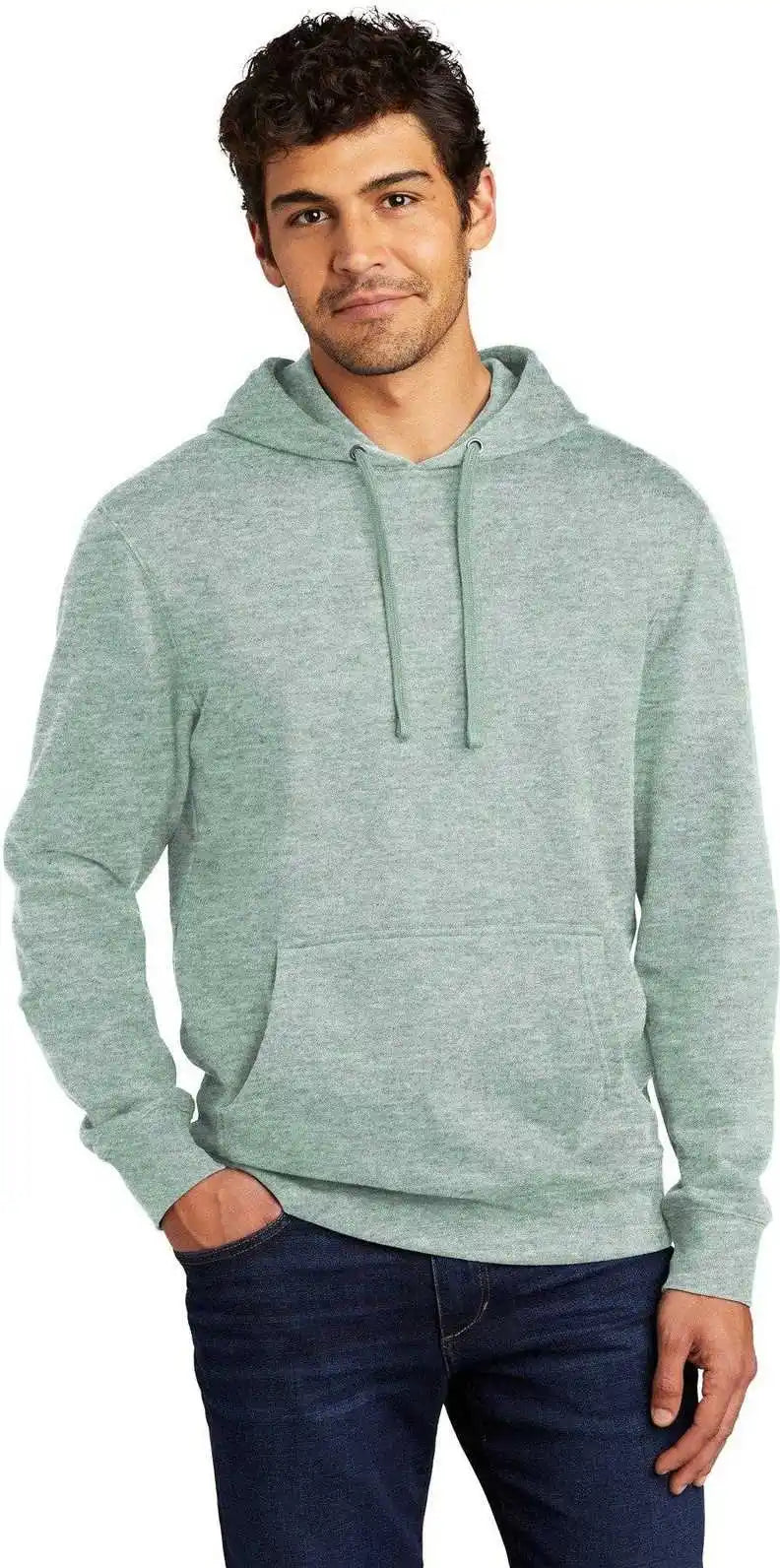 District Dt6100 V.i.t.fleece Hoodie - Heathered Dusty Sage