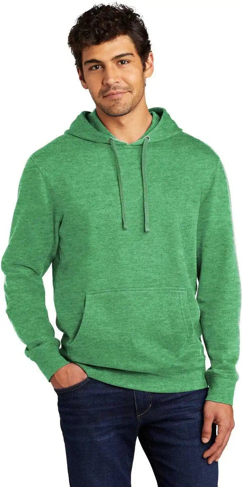 District Dt6100 V.i.t.fleece Hoodie - Heathered Kelly Green