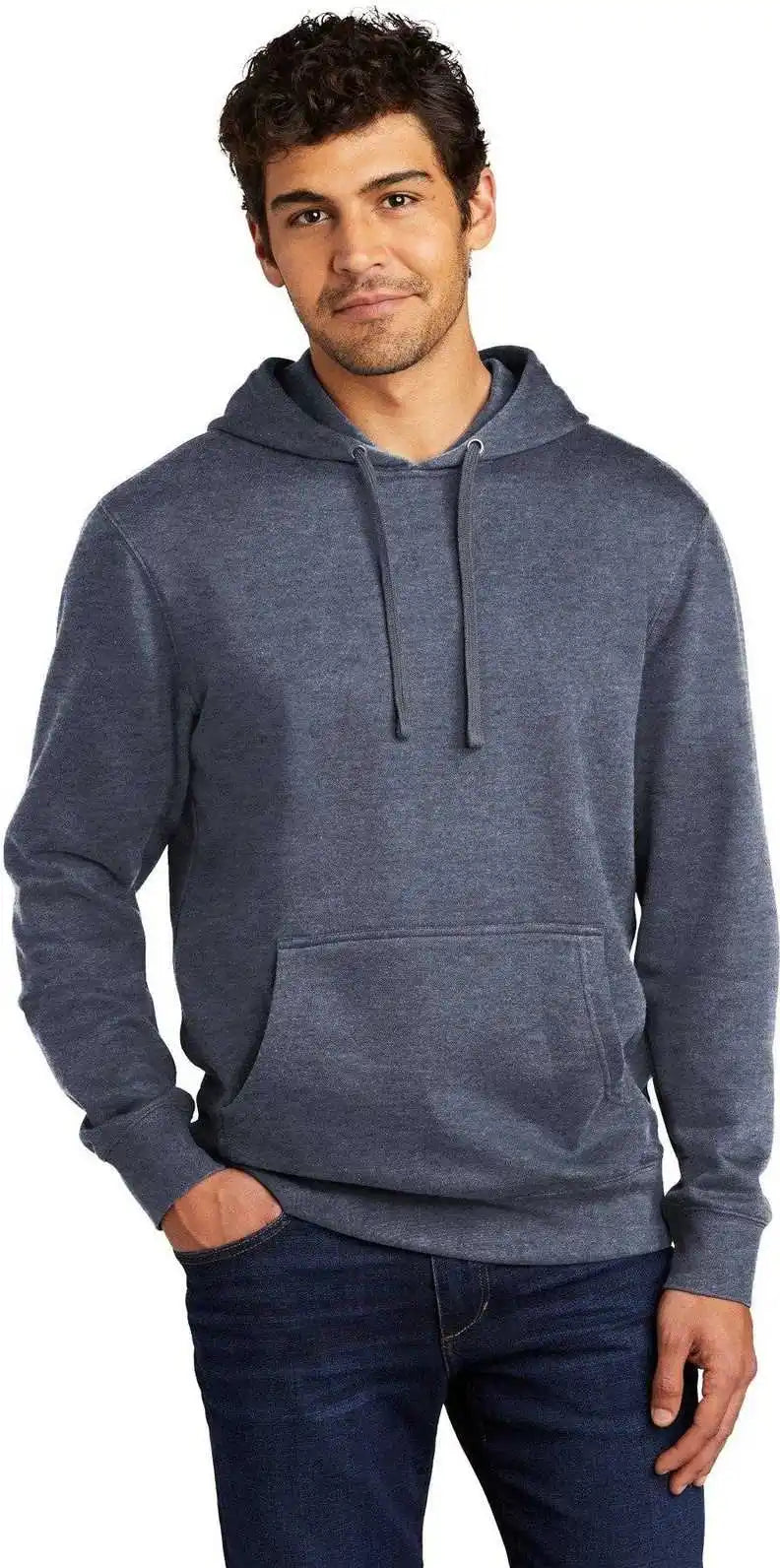 District Dt6100 V.i.t.fleece Hoodie Heathered Navy