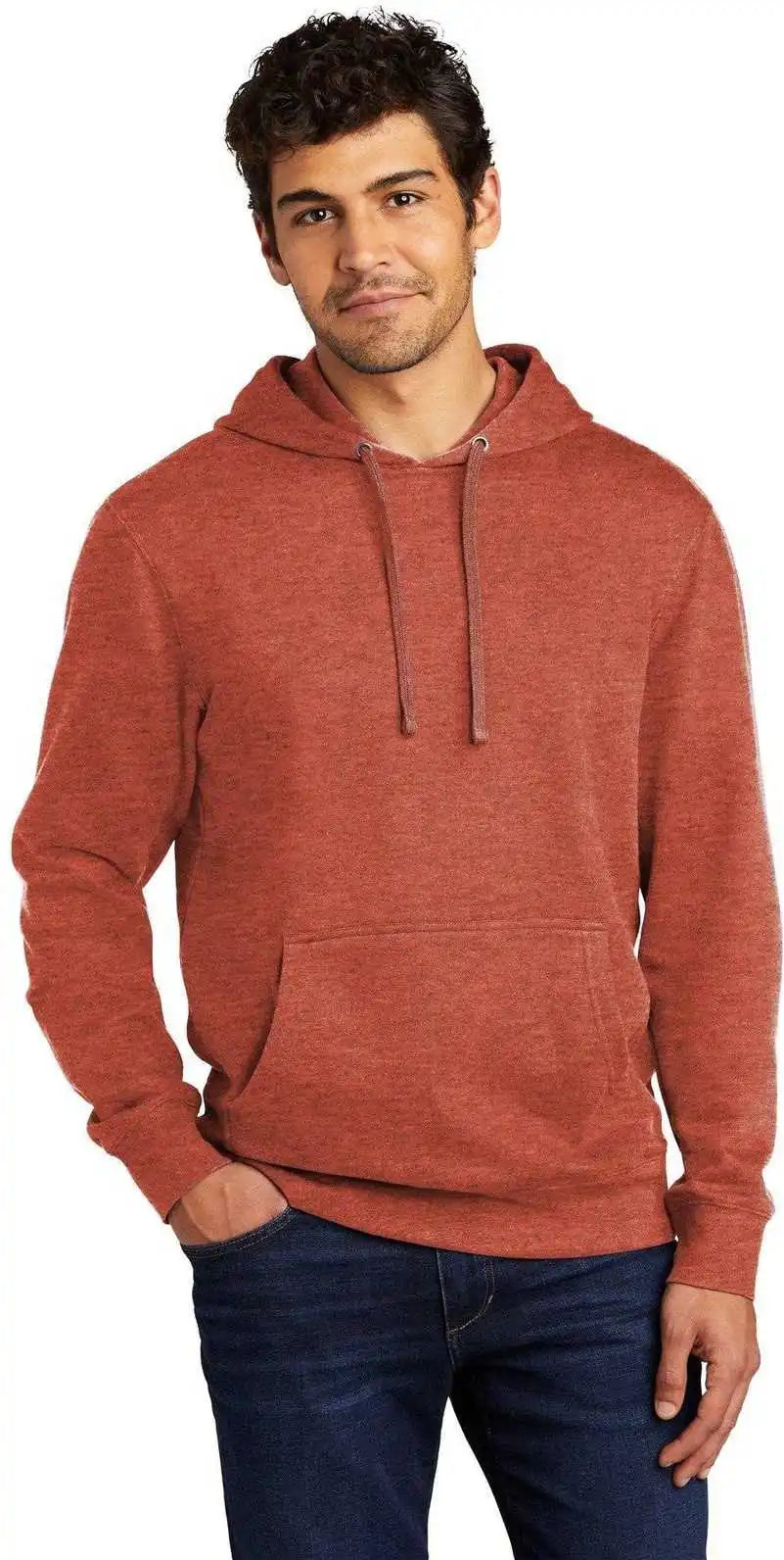 District Dt6100 V.i.t.fleece Hoodie - Heathered Russet