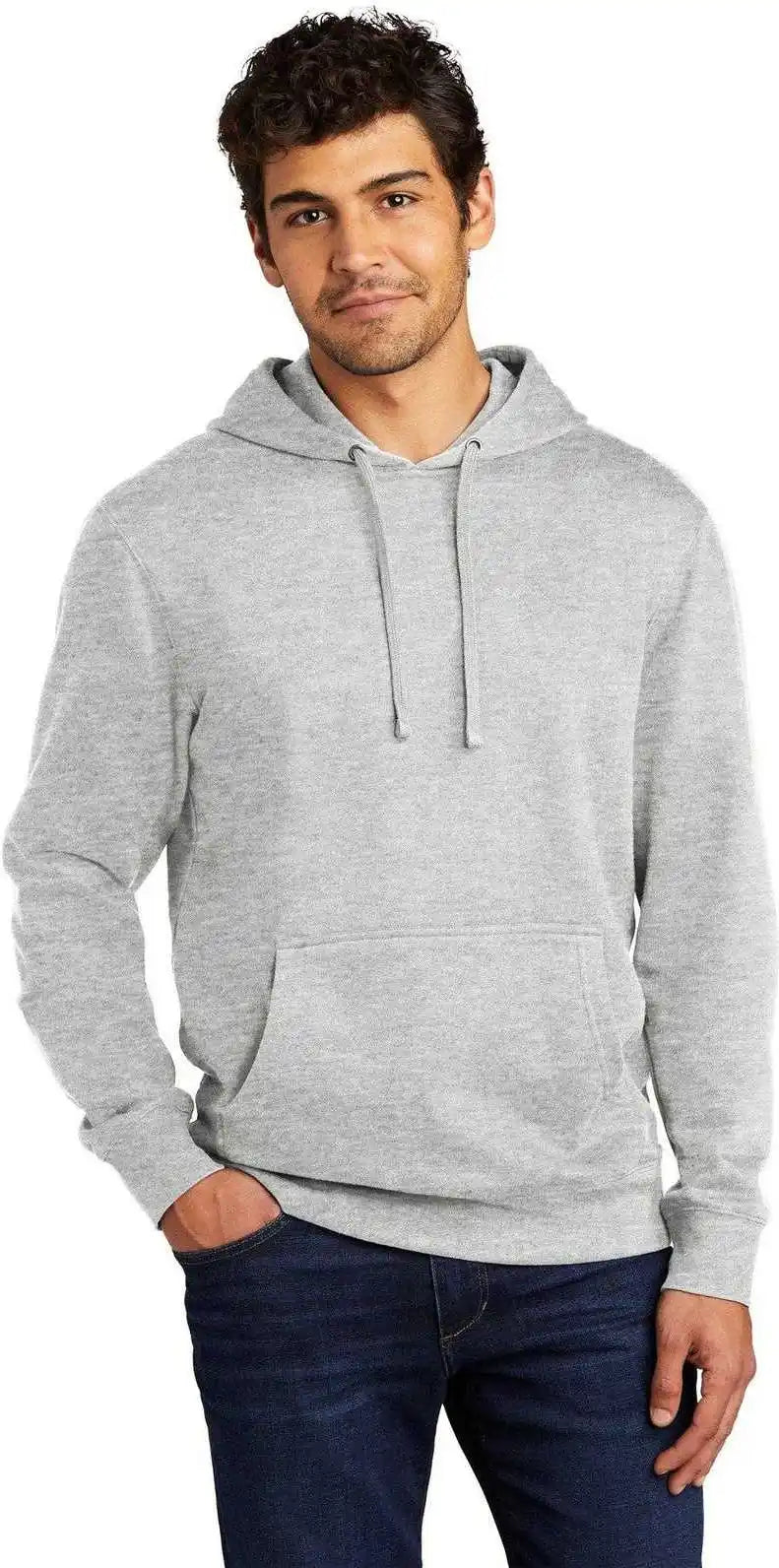 District Dt6100 V.i.t.fleece Hoodie - Light Heather Gray