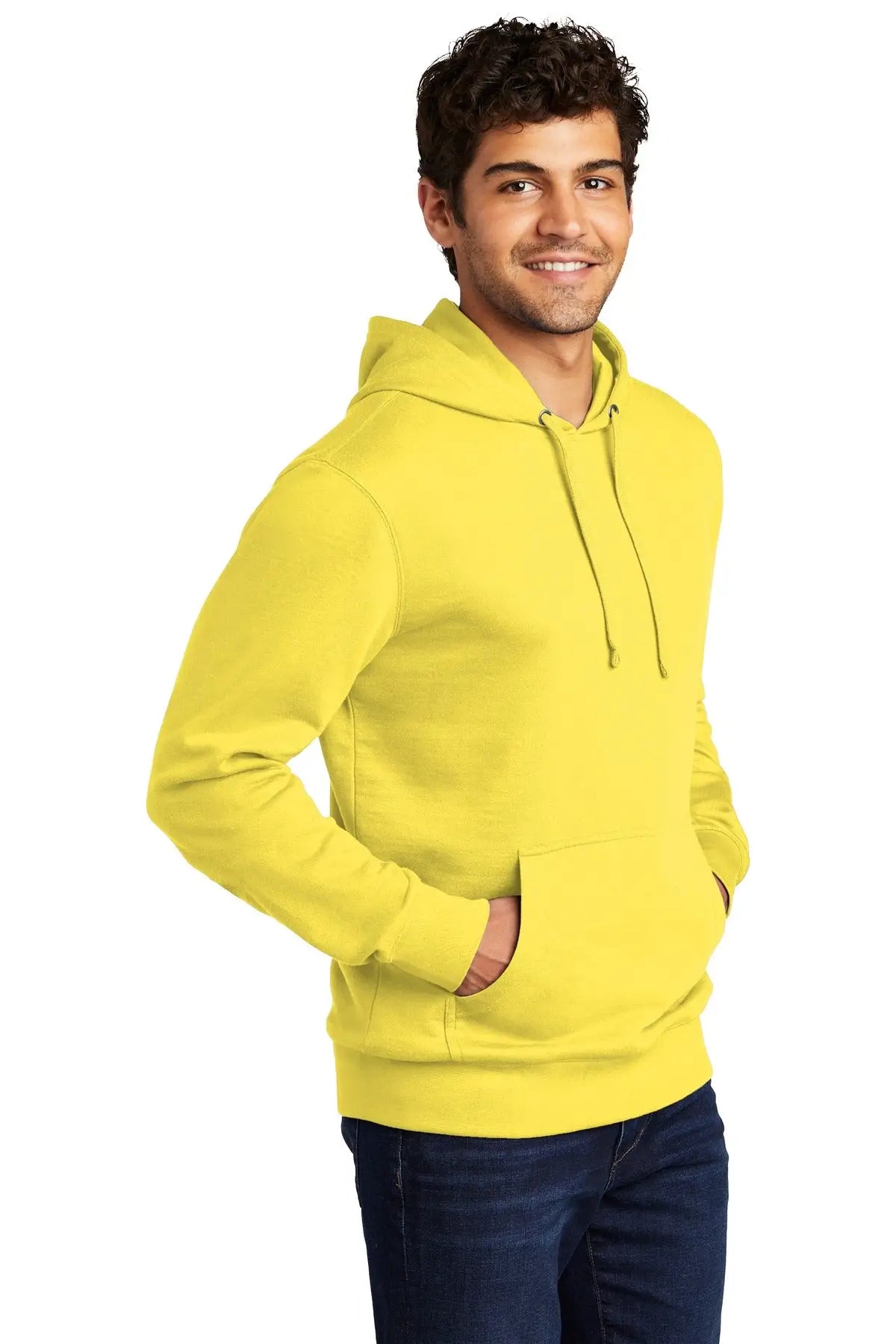 District Dt6100 V.i.t. Fleece Hoodie - Light Yellow