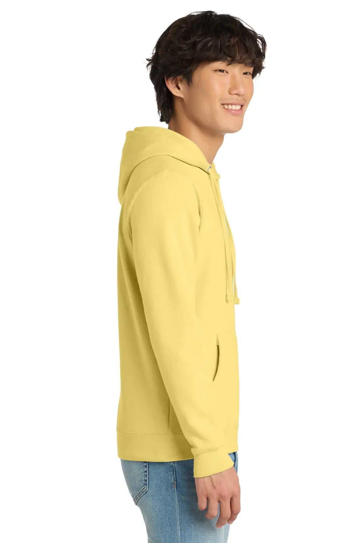 District Dt6100 V.i.t. Fleece Hoodie - Light Yellow