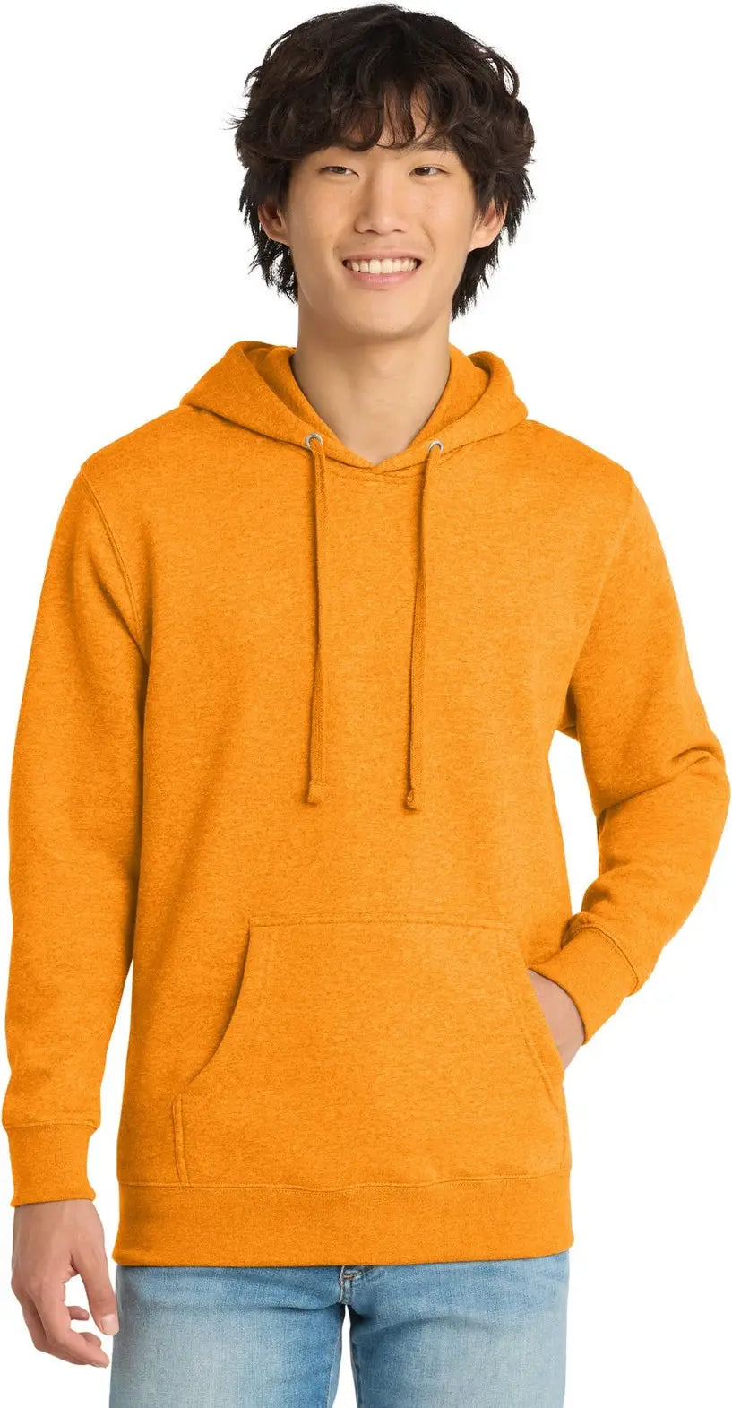 District Dt6100 V.i.t. Fleece Hoodie - Marigold Heather - Adult Xs