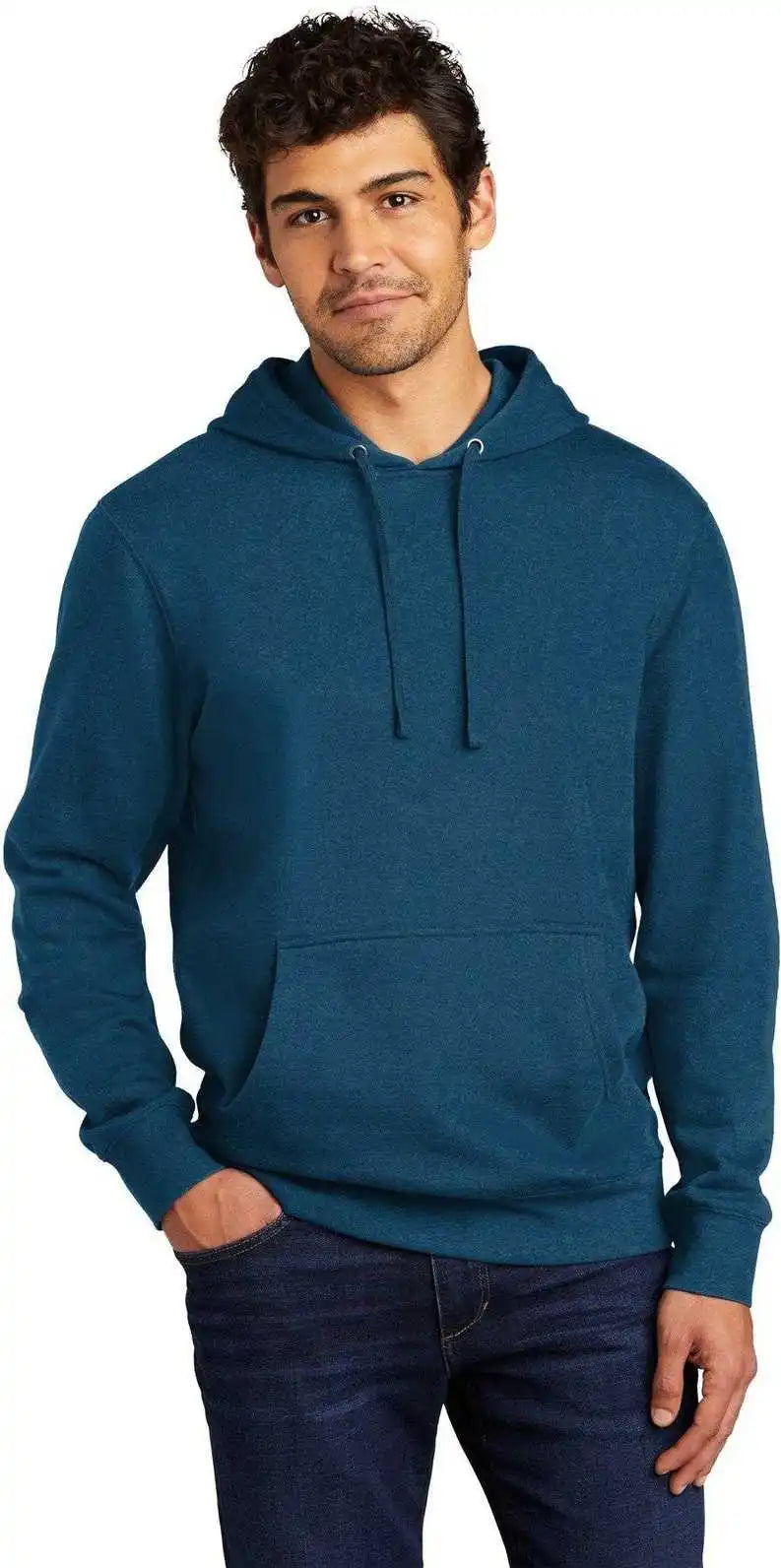 District Dt6100 V.i.t.fleece Hoodie Neptune Blue