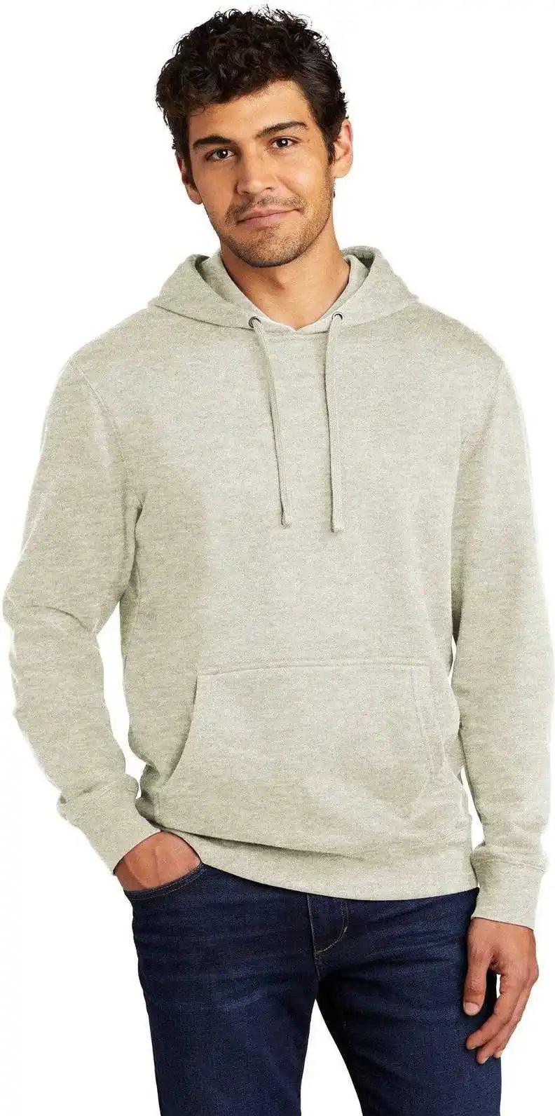 District Dt6100 V.i.t.fleece Hoodie - Oatmeal Heather