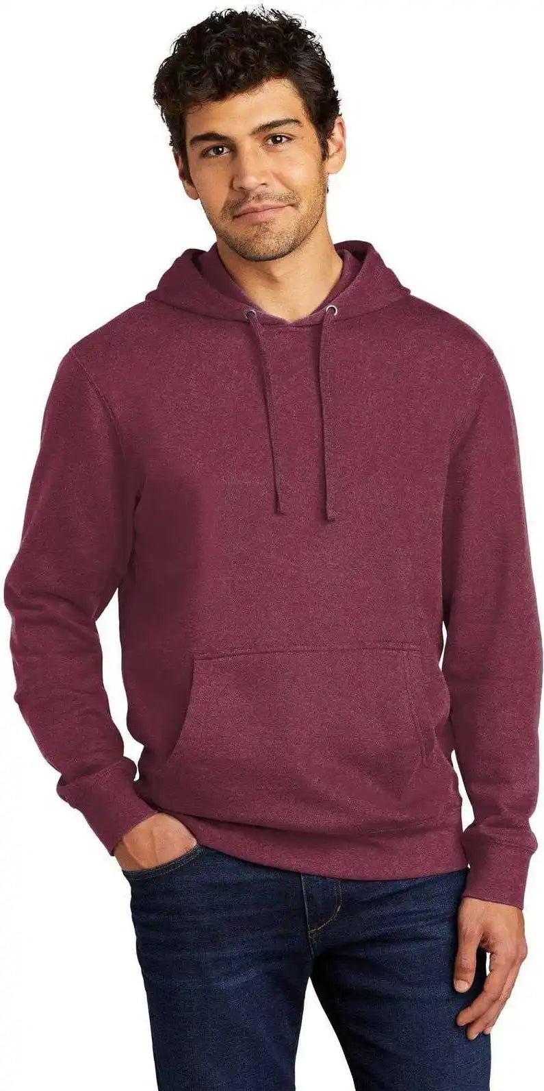 District Dt6100 V.i.t.fleece Hoodie - Plum