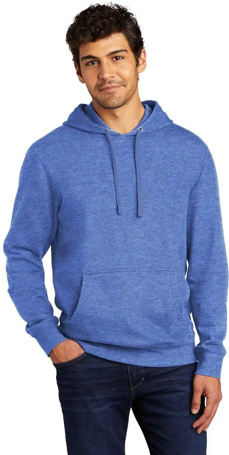 District Dt6100 V.i.t.fleece Hoodie Royal Frost