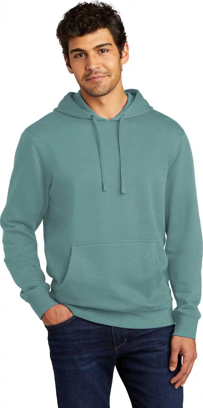 District Dt6100 Vit Fleece Hoodie - Eucalyptus Blue