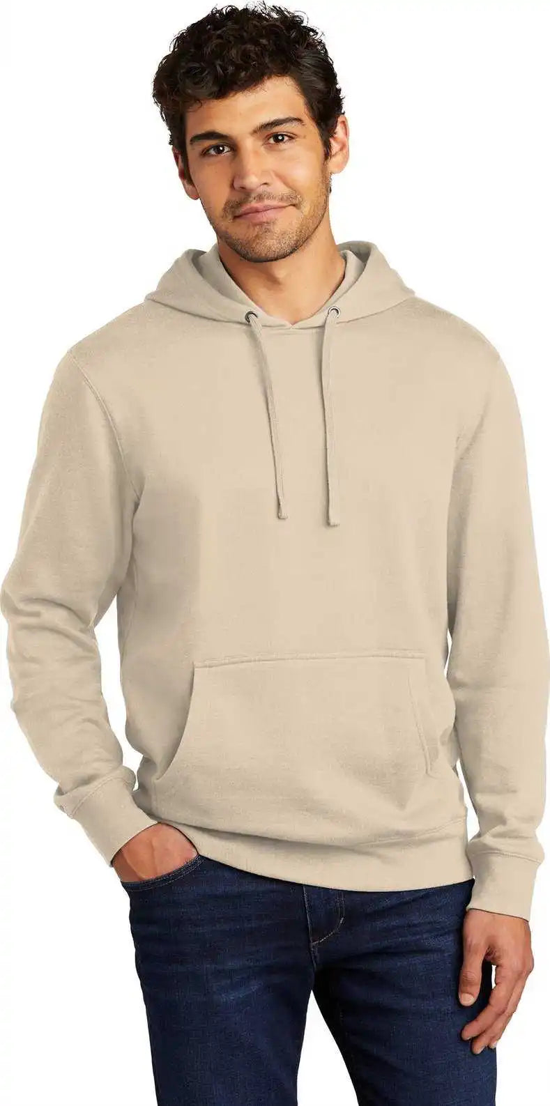 District Dt6100 Vit Fleece Hoodie Gardenia