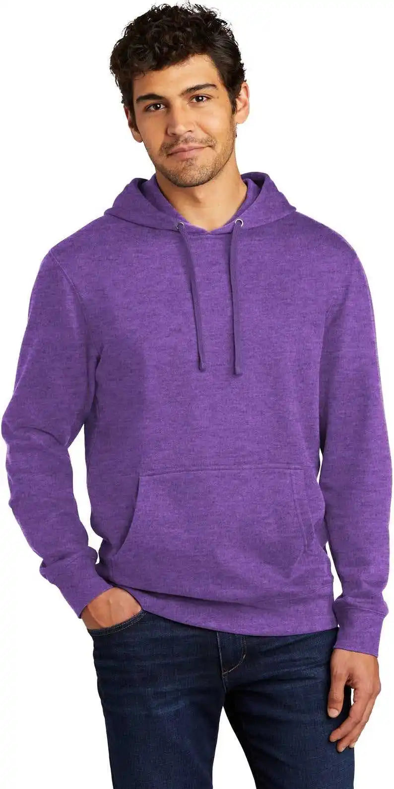 District Dt6100 Vit Fleece Hoodie - Heather Purple