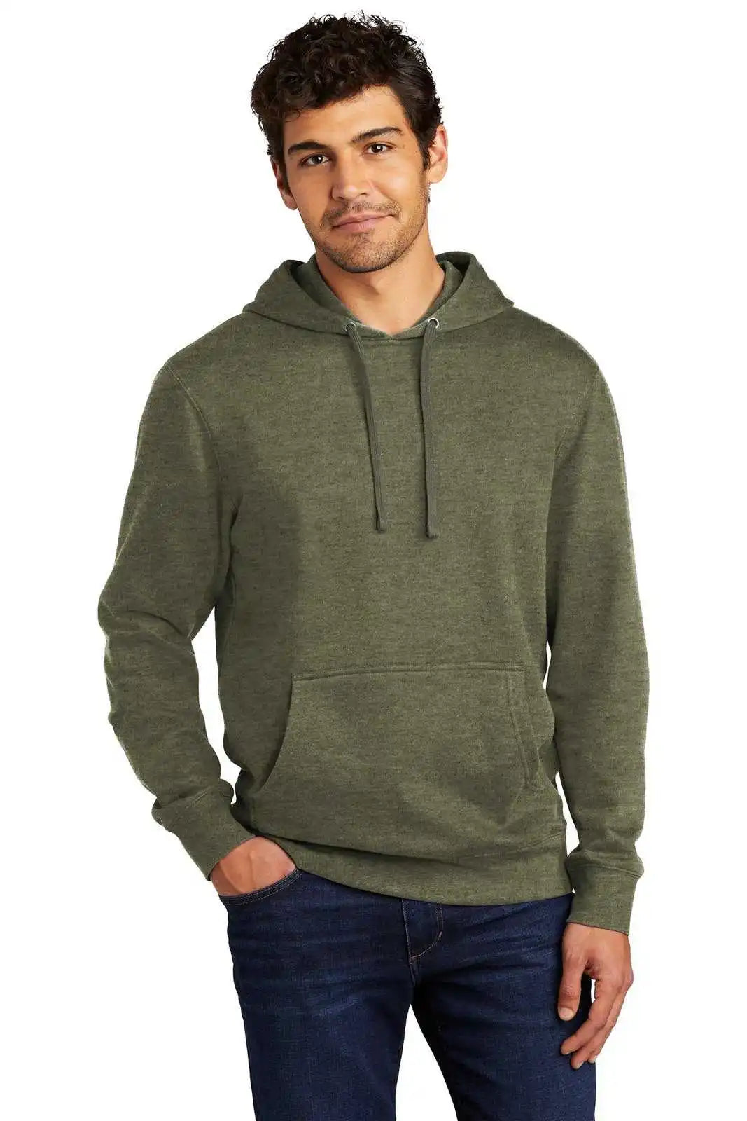 District Dt6100 Vit Fleece Hoodie - Heathered Olive