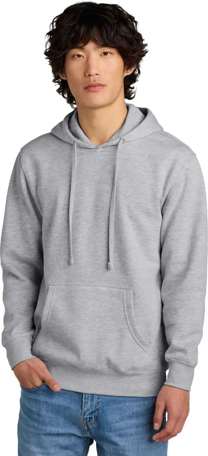 District Dt6100 Vit Fleece Hoodie - Light Heather Grey