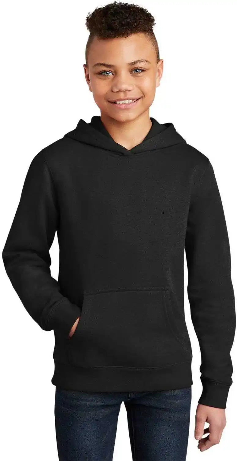 District Dt6100y Youth V.i.t.fleece Hoodie Black