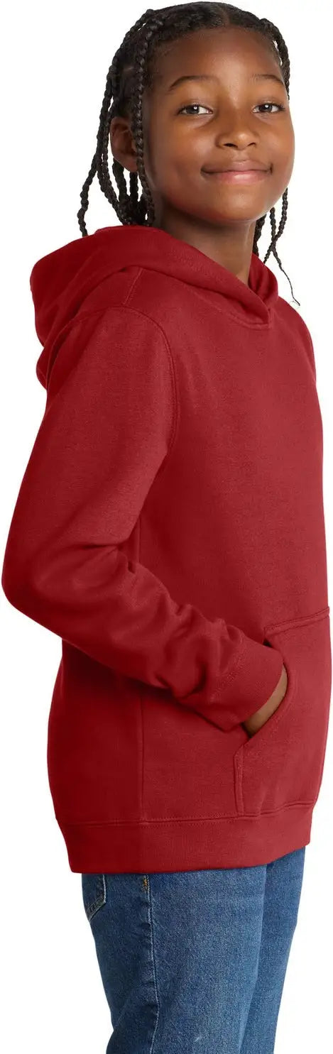 District Dt6100y Youth V.i.t. Fleece Hoodie - Classic Red