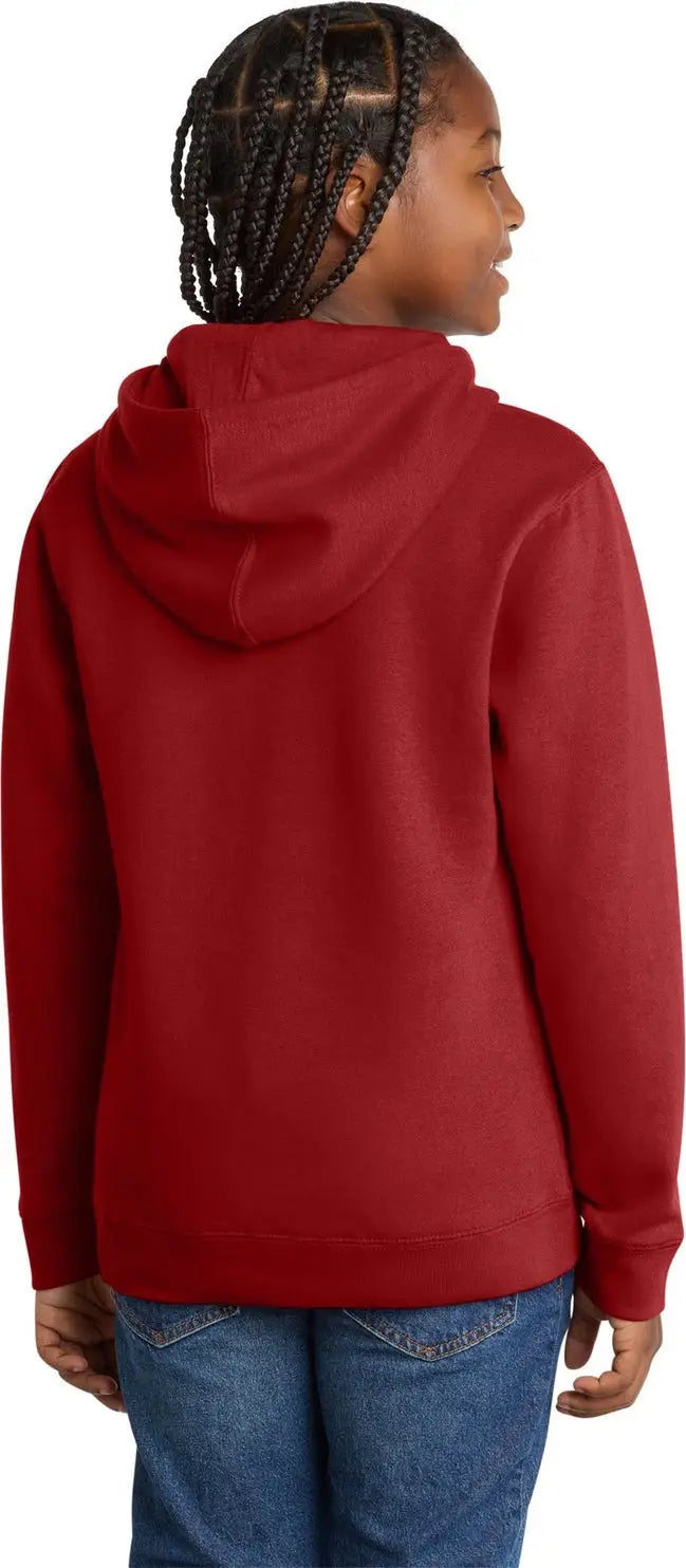 District Dt6100y Youth V.i.t. Fleece Hoodie - Classic Red