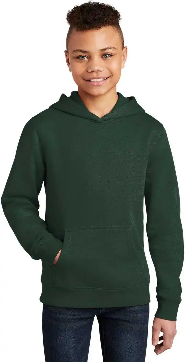 District Dt6100y Youth V.i.t.fleece Hoodie Forest Green