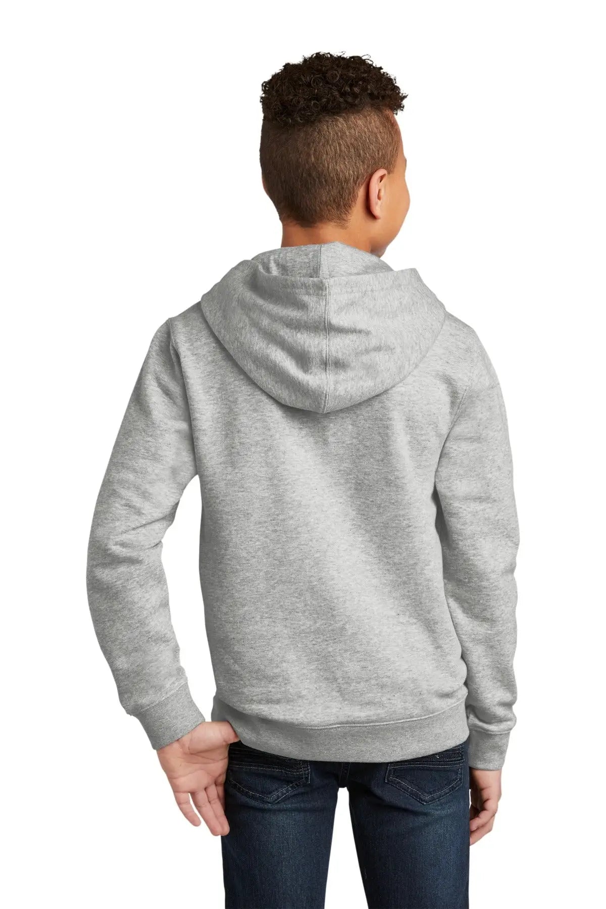District Dt6100y Youth V.i.t. Fleece Hoodie - Light Heather Gray
