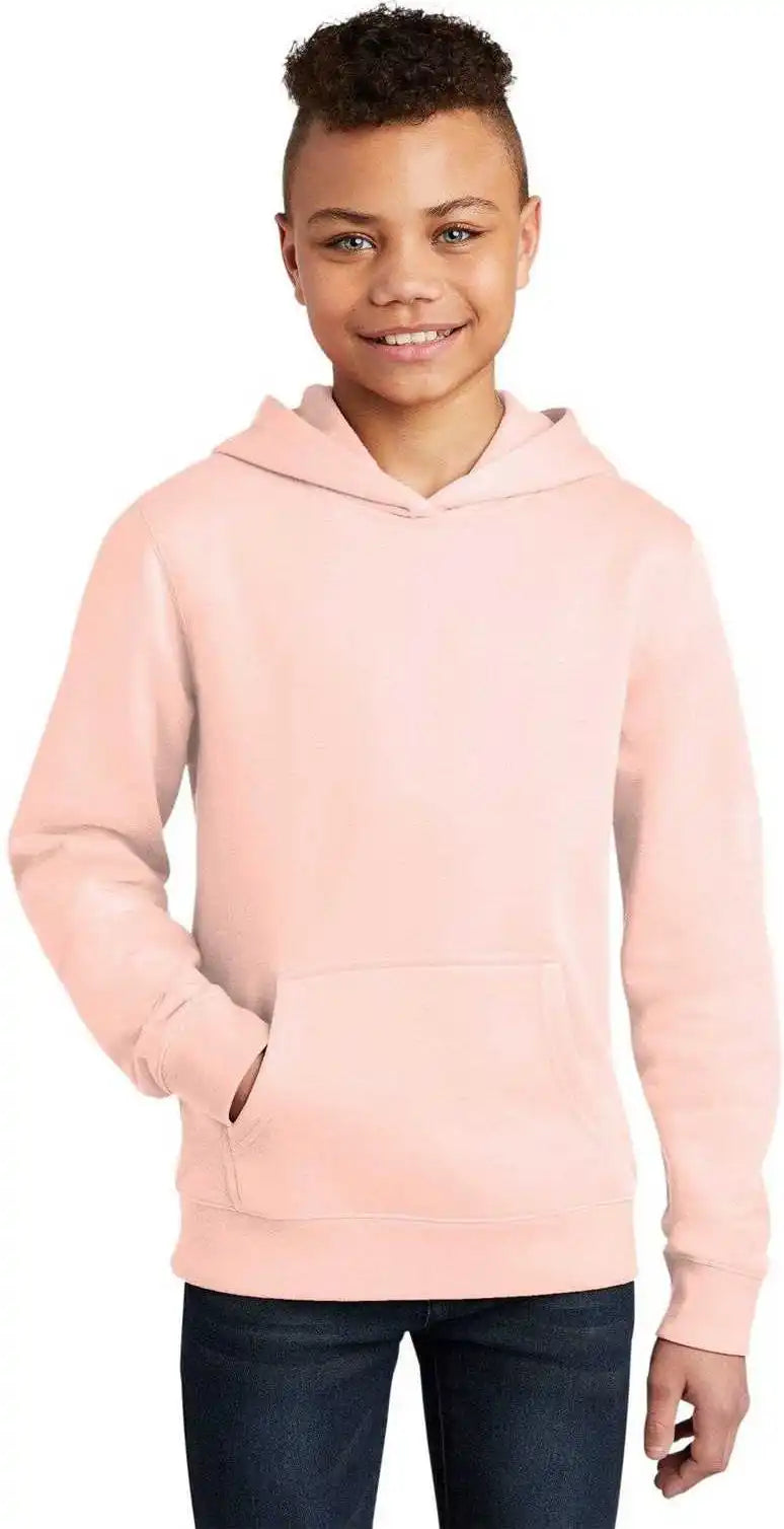District Dt6100y Youth V.i.t.fleece Hoodie - Rosewater Pink